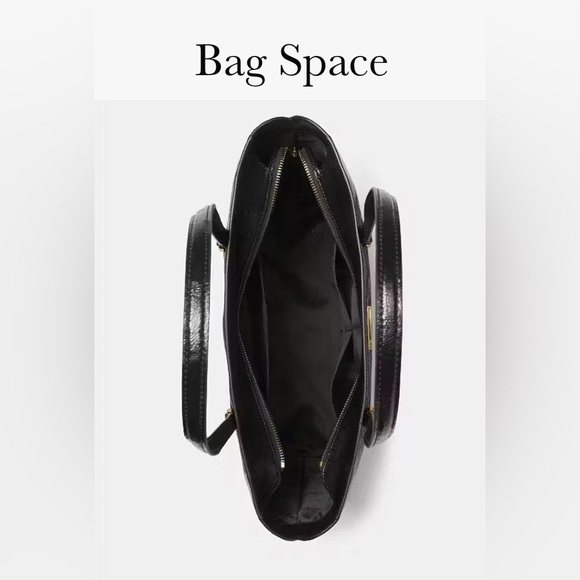 NWT Kate Spade Bridget Crinkle Patent Large Tote in Black - Picture 5 of 7